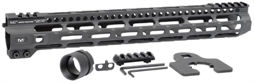 Picture of Midwest Industries Combat Rail Light Weight M-LOK Handguard, Fits AR-15 Rifles, 14" Free Float Handguard, Wrench and Mounting Hardware Included, 5-Slot Polymer M-LOK Rail included, Black MI-CRLW14 MICRLW14
