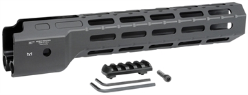 Picture of Midwest Industries Combat Ruger PC9 M-Lok Handguard Black Hardcoat Anodized 6061-T6 Aluminum 12" MICRPC9