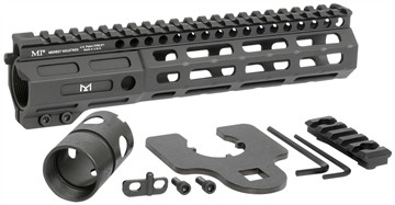 Picture of Midwest Industries Night Fighter 9.25" M-LOK Black Hardcoat Anodized Aluminum Includes Barrel Wrench, Nut, & 5 Slot Rail MINF925