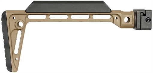 Picture of Midwest Industries MIMINSFFDE Minimalistic Side Folding Stock Flat Dark Earth 6061 Aluminum Folding MIMINSFFDE MI-MIN-SF-FDE