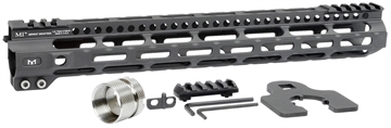 Picture of Midwest Industries Ultra Lightweight M-LOK Handguard, Fits AR-15 Rifles, 14" Free Float Handguard, Wrench and Titanium Hardware Included, 5-Slot Polymer M-LOK Rail included, Black MI-ULW14 MIULW14