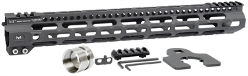 Picture of Midwest Industries Ultra Lightweight M-LOK Handguard, Fits AR-15 Rifles, 15" Free Float Handguard, Wrench and Titanium Hardware Included, 5-Slot Polymer M-LOK Rail included, Black MI-ULW15 MIULW15