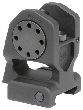 Picture of Midwest Industries Combat Rifle Rear Sight, Mil-Spec Height, Standard A2 Rear Sight Aperture, 6061 Aluminum, Black Finish MI-CBUIS MICBUIS