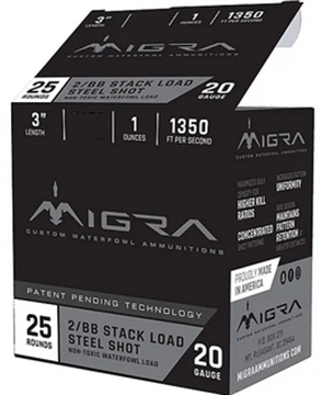 Picture of Migra Ammunitions Migra Staxd Shotgun Ammo 20 ga. 3 in. 1 oz. 4-6 Shot 25 rd. M-20S4-6 M20S46