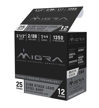Picture of MIGRA STAXD STEEL AMO 12GA 3.5IN 15/8OZ 2-BB SHOT 10-25RD BOXES M12LS2BB