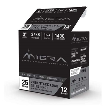 Picture of MIGRA STAXD STEEL AMO 12GA 3IN 1.25OZ 2-BB SHOT 10-25RD BOXES M12S2BB