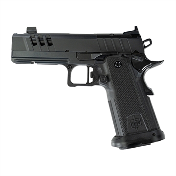 Picture of Military Arms Corporation MAC 9 Double Stack, Single Action Only, Semi-automatic, Steel Frame Pistol, Carry Size, 9MM, 4.25" Compensated Barrel, QPD Finish, Black, 11 Degree Target Crown, AGENCY AOS Optics Cut, Blade Front and Adjustable Rear Sights, 17 Rounds, 2 Magazines 12500015