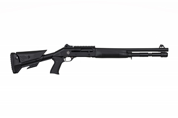 Picture of Military Arms Corporation MAC 1014 Breacher, Semi-automatic Shotgun, 12 Gauge, 3" Chamber, 18.5" Barrel, Polymer Pistol Grip and Forearm, Anodized Finish, Black, Ghost Ring Rear and Blade Front Sights, 5 Rounds, Includes Benelli/Mobil Pattern Choke Tubes 1/3/5 21000154