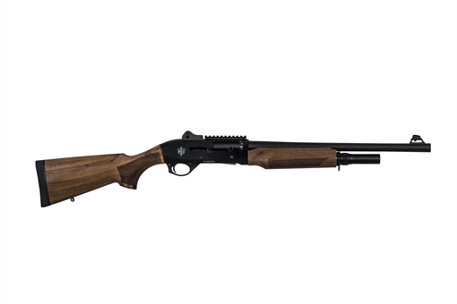 Picture of Military Arms Corporation MAC 2 Tactical, Semi-automatic Shotgun, 12 Gauge, 3" Chamber, 18.5" Barrel, Turkish Walnut Wood Stock and Forearm, Anodized Finish, Ghost Ring Rear and Blade Front Sights, 5 Rounds, Includes Benelli/Mobil Pattern Chokes 1/3/5 21000122