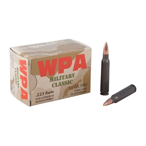 Picture of Wolf Military Classic Rifle Ammunition .223 Rem 55 gr FMJ 3241 fps - 20/box MC22355FMJ
