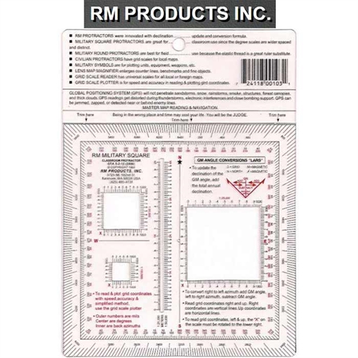 Picture of RM PRODUCTS Military Square Protractor 443-061-198 724118001031