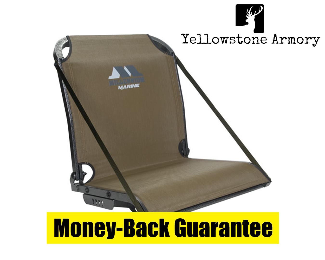 MILLENNIUM MARINE B100 BOAT SEAT W/ ARM REST STRAPS GREEN B100GN-img-0