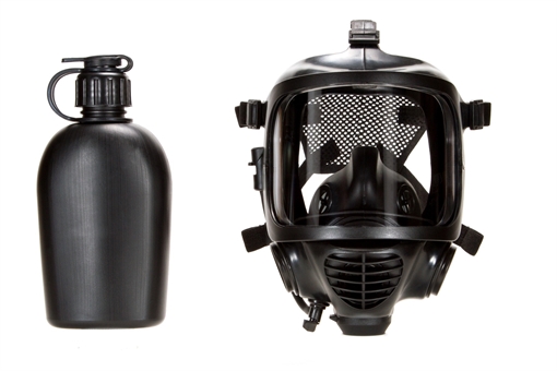 Picture of MIRA Safety CM-6M Tactical Gas Mask - Includes Pre-installed Hydration System & Canteen | Full-Face Respirator for CBRN Defense CM6M