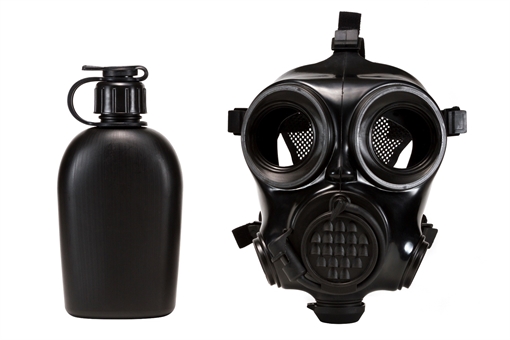 Picture of MIRA Safety CM-7M Military Gas Mask - Small | Includes Pre-installed Hydration System & Canteen | CBRN Protection Military Special Forces, Police Squads, and Rescue Teams CM7M1