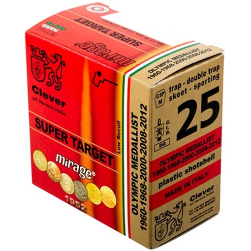 Picture of Clever MIRAGE SUPER TARGET T1 12GA 2-3/4'' 1-1/8OZ #8.5 SHOT 250/CS CMST12L85