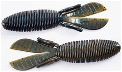 Picture of MISSILE BAITS BABY D BOMB 3.65" BLK RED FLK 7BG MBBD365-BLKR
