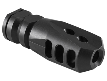 Picture of MISSION FIRST TACTICAL E-VOLV AR15 MUZZLE DEVICE 3 PORT COMPENSATOR BLACK 1/2X28 E2ARMD4