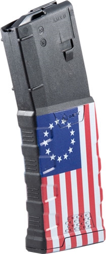 Picture of MISSION FIRST TACTICAL BETSY ROSS FLAG EXD POLYMER MAG 30 RD AR15 5.56X45MM .223 REM .300 AAC EXDPM556DBTR EXDPM556D-BTR