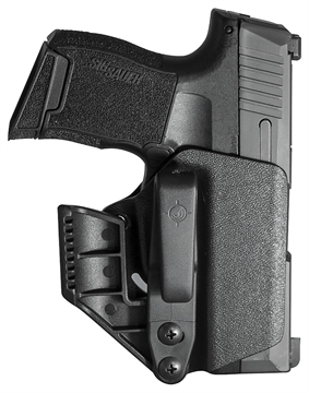 Picture of Mission First Tactical Minimalist, Inside Waistband Holster, Ambidextrous, Fits Sig P365/P365XL, Black Kydex, Includes 1.5" Belt Attachment H2SG365AIWBM