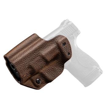 Picture of MISSION FIRST TACTICAL LEATHER HYBRID IWB HOLSTER S&W M&P SHIELD 9/40 RH BROWN RAGE GRAIN H3-SAW-1-BR1