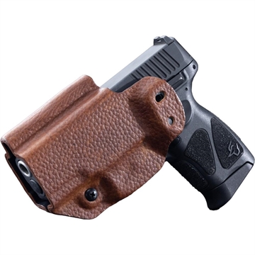 Picture of Mission First Tactical Leather Hybrid IWB/OWB Holster for Taurus PT111/G2/G2C/G2S/G3c Brown Ambi H3-TU-1-BR1