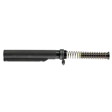 Picture of Bravo Company BCM MK2 Recoil Mitigation System, Mod 1, 8 Position Buffer Tube Complete Assembly, Matte Finish, Black, Includes T1 Buffer, M16A4 Rifle Action Spring, MK2 Receiver Extension, QD End Plate, Castle Nut, Fits AR Rifles BCM-MK2RMS-M1T1