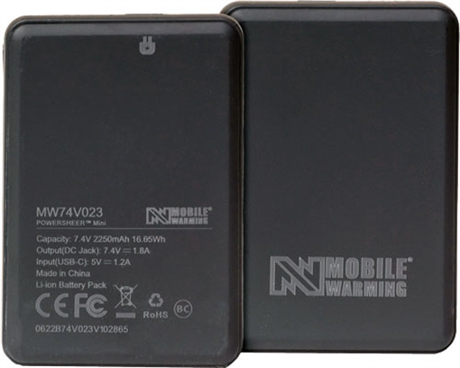 Picture of MOBILE WARMING 7.4V BATTERY & CABLE BLACK W/USB 2350MAH MWCB74V02322
