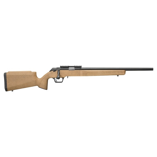 Picture of Springfield Model 2020 Rimfire, Target Rifle, Bolt Action Rifle, 22 LR, 20" Barrel, Threaded 1/2x28, Matte Finish, Black, Coyote with Black Webbing Polymer Reinforced Target Stock, 10 Rounds, 1 Magazine BART92022CBW