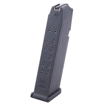 Picture of GLOCK OEM Magazine, 40 S&W, 15 Rounds, For GLOCK 22/35, Cardboard Style Packaging, Black MF22015
