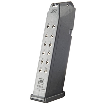 Show details for GLOCK OEM Magazine, 357 Sig, 15 Rounds, For GLOCK 31, Cardboard Style Packaging, Black MF31015 Picture of GLOCK OEM Magazine, 357 Sig, 15 Rounds, For GLOCK 31, Cardboard Style Packaging, Black MF31015