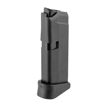 Picture of GLOCK OEM Magazine, 380ACP 6 Rounds, For GLOCK 42, Grip Extension, Cardboard Style Packaging, Polymer, Black MF08833