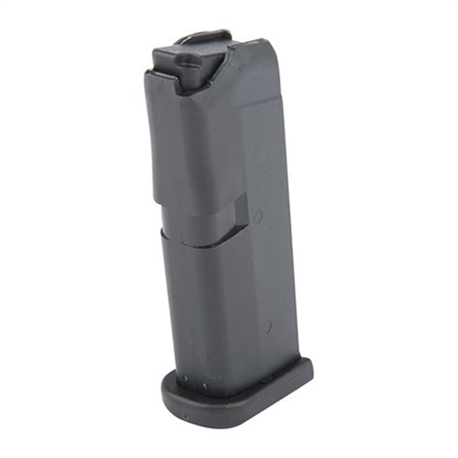Picture of GLOCK OEM Magazine, 9MM, 6 Rounds, For GLOCK 43, Cardboard Style Packaging, Polymer, Black MF43006