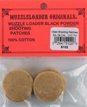 Picture of MODERN MUZZLELOADING ORIGINAL OILED PATCH 50-59 .010 100PK 5102