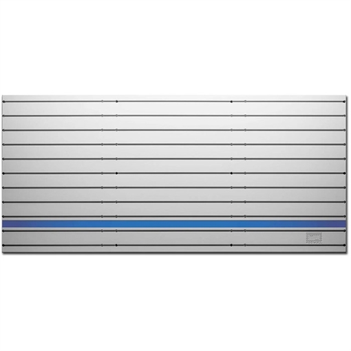 Picture of Tactical Walls MODWALL PANEL 48''WX22''H DOLPHIN GRAY W/BLUE LINE HERO STRIP MWPANELDGREYBLUE