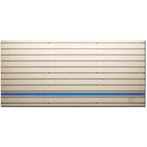 Picture of Tactical Walls MODWALL PANEL 48''WX22''H TAN W/BLUE LINE HERO STRIP MWPANELTANBLUE