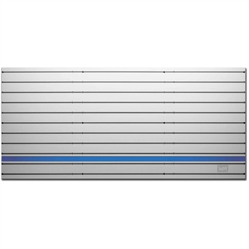 Picture of Tactical Walls MODWALL PANEL 48''WX22''H DOLPHIN GRAY W/BLUE LINE HERO STRIP MWPANELDGREYBLUE