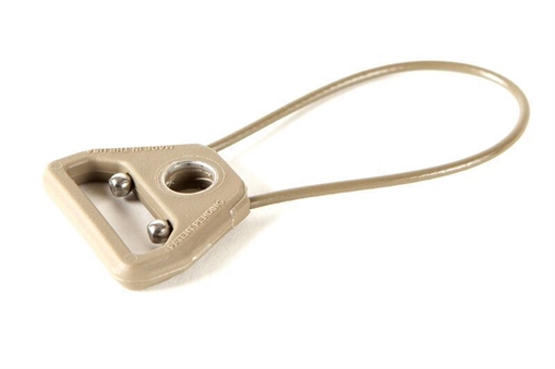 Picture of Blue Force Gear Molded UWL 2.75" Wire Length Tan Nylon with Push Button QD socket and 1.25" Webbing Slot UWL-PB-P-275-TN