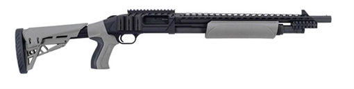 Picture of Mossberg 500, ATI Tactical, TALO, Pump, 12 Gauge, 3" Chamber, 18.5", Gray, Collapsible Stock, 5 Round, Bead Sight 50431