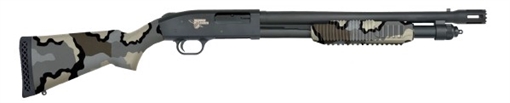 Picture of MOSSBERG 590 SGP 12GA 18.5IN BBL MATTE BLUE SYNTHETIC KUIU CAMO 5RD 52145