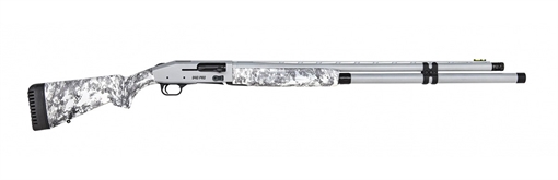 Picture of Mossberg 940 Pro, Snow Goose, Semi-automatic Shotgun, 12 Gauge 3", 28" Vent Rib Barrel, X-Factor Extended Choke Tube, Cerakote Finish, Battleship Gray Barrel/Receiver, TrueTimber Viper Snow Synthetic Stock, Hiviz TriComp Fiber Optic Front Sight, Optic Ready (Shield RMSc Footprint), 12 Rounds 85167