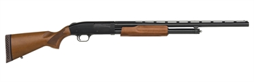 Picture of Mossberg 500 Bantam Youth 12 Gauge Pump 3" 5+1 24" Blued Vent Rib Barrel, Blued Steel Receiver, Fixed Hardwood Stock, Right Hand, Accu-Set Chokes 52132
