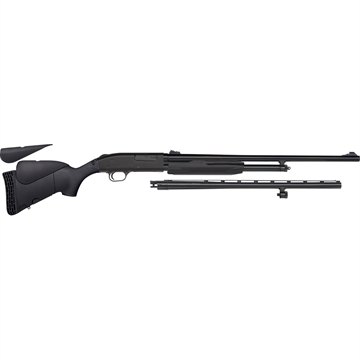 Picture of Mossberg 500 Bantam Combo Youth Combo 20 Gauge 5+1 22" Blued 22" Vent Rib/24" Fully-Rifled Barrels, Blued Steel Receiver, Fixed Wood Stock, Right Hand, Accu-Set Full Rifled Bore Choke 54330