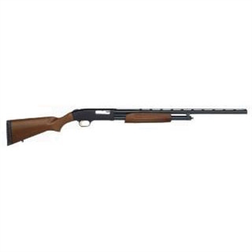 Picture of Mossberg 500 All Purpose Full Size 20 Gauge Pump 3" 5+1 26" Blued Vent Rib Barrel, Blued Integral Scope Mount Steel Receiver, Fixed Hardwood Stock, Right Hand, Accu-Set Chokes 50136