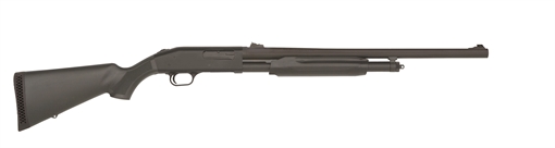 Picture of Mossberg 500 Slugster 20 Gauge Pump 3" 5+1 24" Matte Blued Steel Barrel, Matte Blued Receiver, Fixed Synthetic Stock 56435