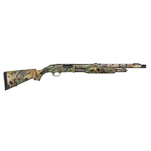 Picture of Mossberg 500 Full Size 12 Gauge Pump 3" 5+1 20" Mossy Oak Obsession Vent Rib Barrel & Integral Scope Mount Steel Receiver, Fixed Mossy Oak Obsession Synthetic Stock, X-Factor Ported Choke 52280