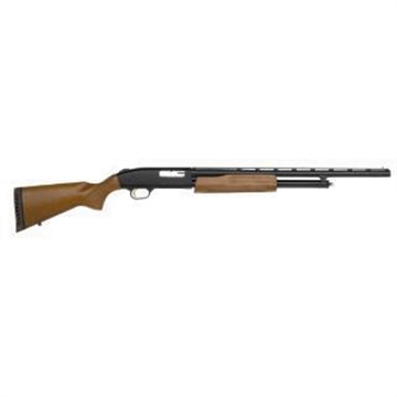 Picture of Mossberg 500 Bantam Youth 20 Gauge Pump 3" 5+1 22" Blued Vent Rib Barrel, Blued Steel Receiver, Fixed Hardwood Stock, Right Hand, Accu-Set Chokes 54132