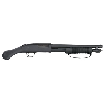 Picture of Mossberg 590 Shockwave 20 Gauge Pump 3" 5+1 14.38" Matte Blued Heavy-Walled Barrel, Drilled & Tapped Matte Blued Stainless Steel Receiver, Black Raptor Birdshead Grip 50657