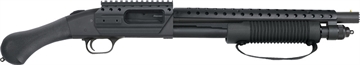 Picture of Mossberg 590 Shockwave, 12 Gauge, Stand Off 14.375" Barrel, Matte Blued Finish, Raptor Grip, Side Saddle w/5 Shell Holders, 3" Chamber, Cylinder Bore Choke, 5Rd, Bead Sight 50648
