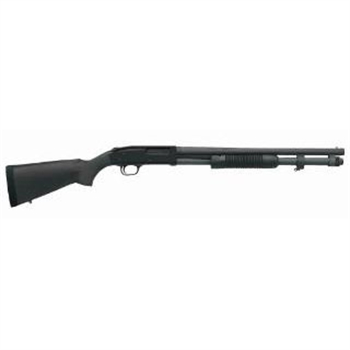 Picture of Mossberg 590A1 Tactical 12 Gauge 8+1 3" 20" Heavy-Walled Barrel, Parkerized Finish, Drilled & Tapped Receiver, Mil-Spec Construction w/Metal Trigger Guard & Safety, Synthetic Stock 51660
