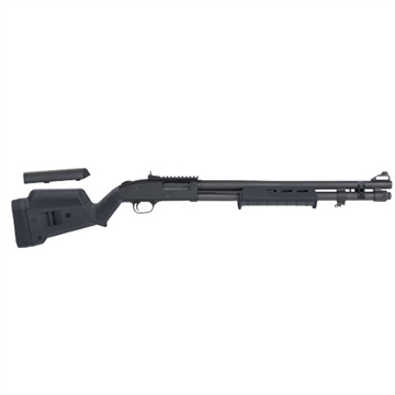 Picture of Mossberg 590A1 Magpul Tactical, Pump Action, 12 Gauge, 3" Chamber, 20" Heavy Wall Cylinder Barrel, Parkerized Finish, Magpul Stock and Grip, Ghost Ring Sight, 8Rd, Forward and Receiver Sling Plates, 4 LOP Spacers, .25" Cheek Riser 51773